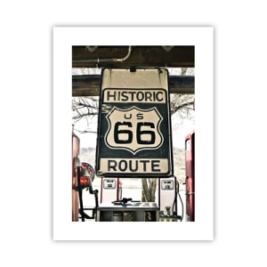 Poster - Amerikanische Retro-Reise - 30x40 cm