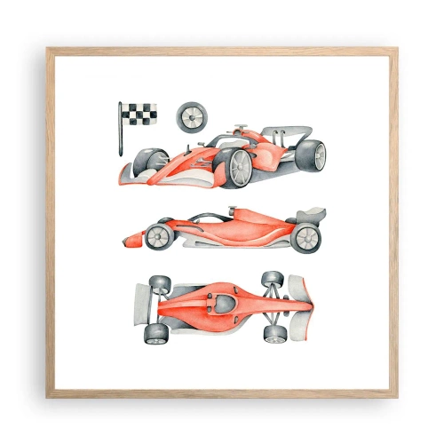 Poster in einem Rahmen aus heller Eiche - Dem Traum folgen - 60x60 cm