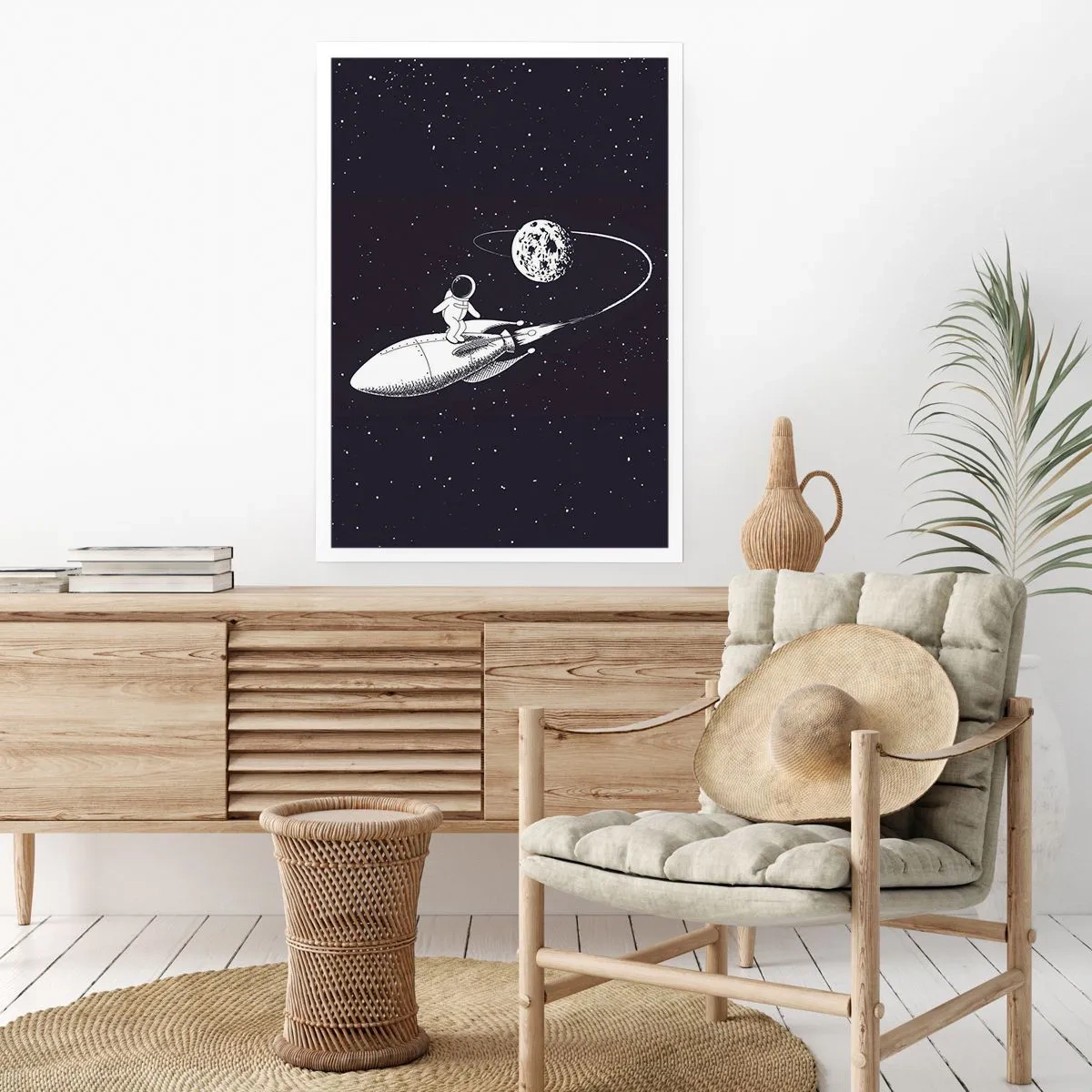 Poster - Weltraumsurfer - 40x50 cm