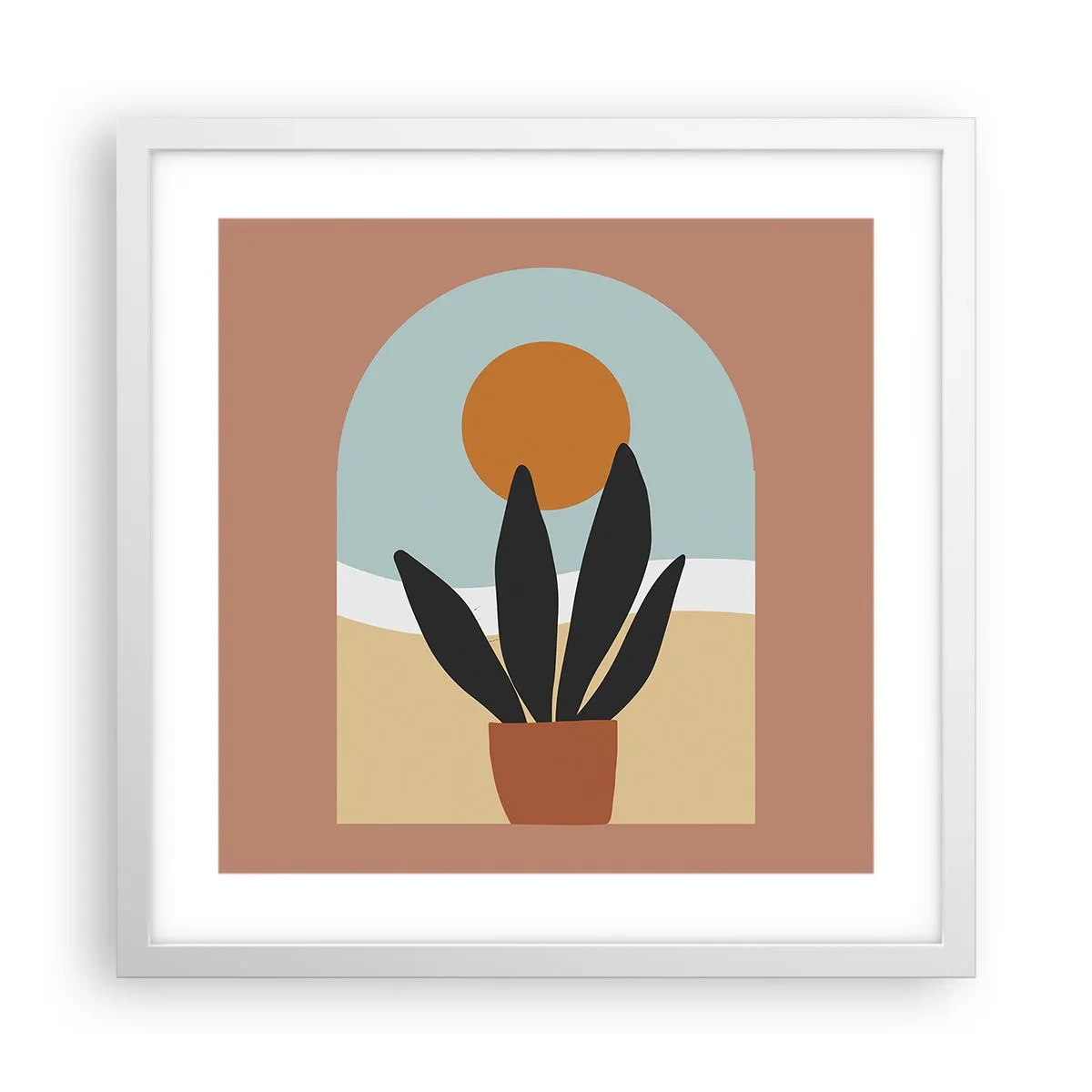 Poster in einem weißen Rahmen - Kleine Freuden - 40x40 cm