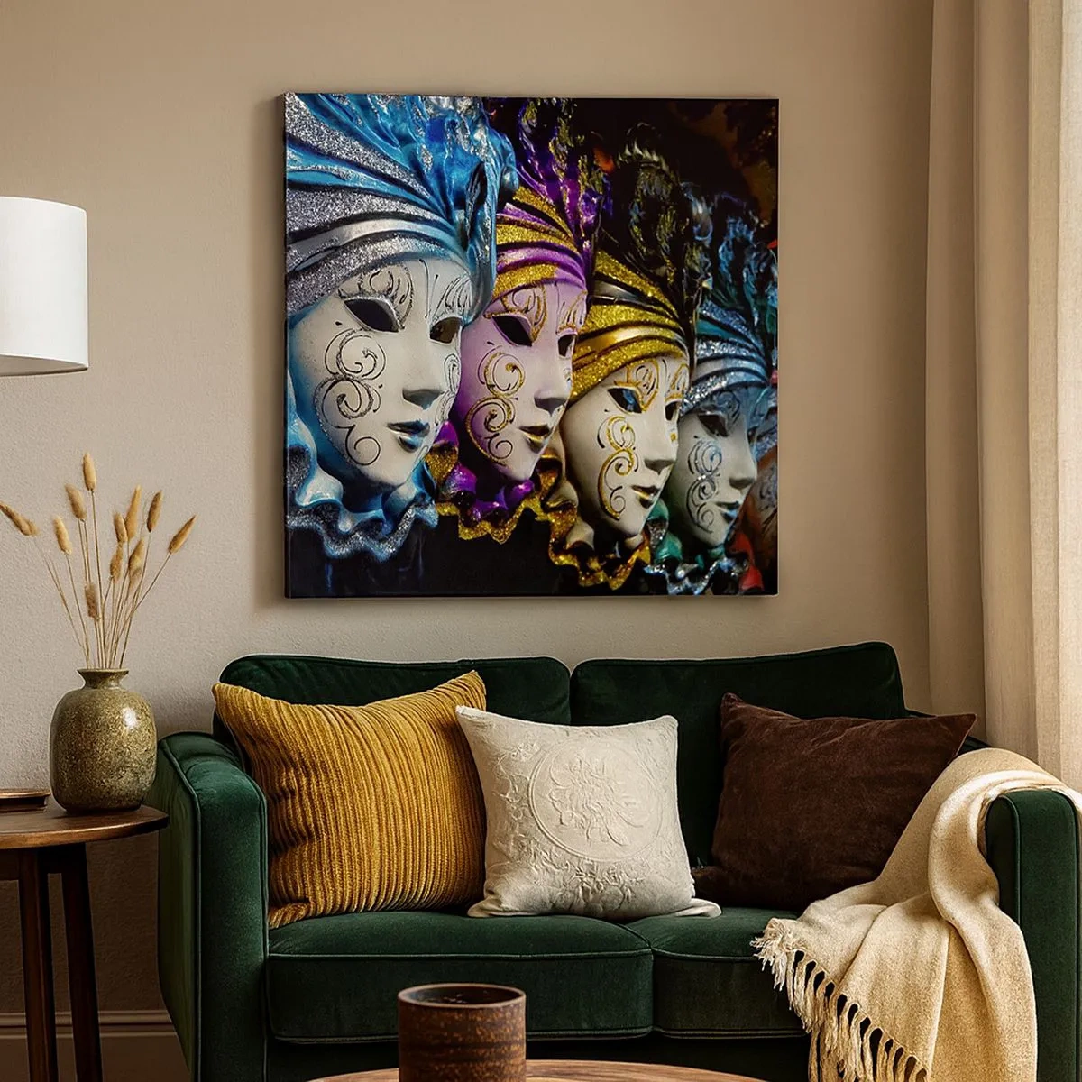 Bild auf Leinwand - Leinwandbild - Geheimnis in Gold und Silber - 30x30 cm