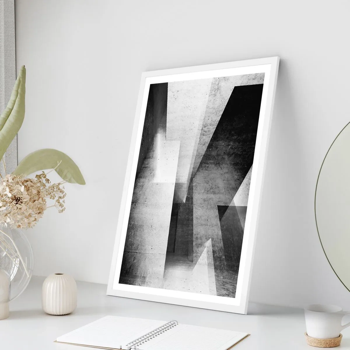 Poster in einem weißen Rahmen - Die Raumstruktur - 40x50 cm