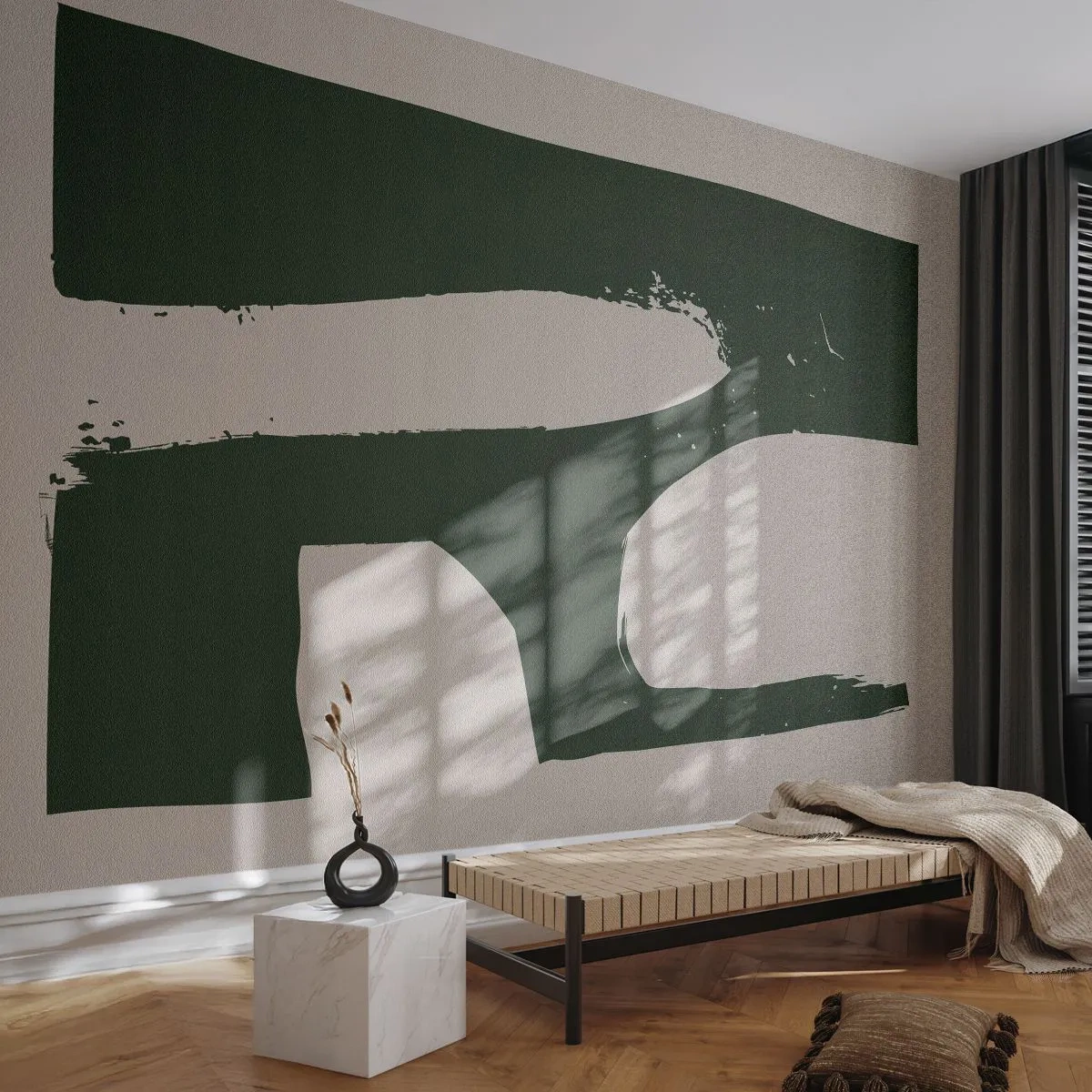 Selbstklebende Fototapete Deluxe Sticker - Weiße Buchten - Boho, Minimalismus, Form - 300x210 cm