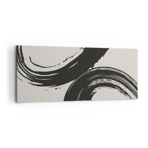 Bild auf Leinwand - Leinwandbild - Ausladend und kreisförmig - 100x40 cm