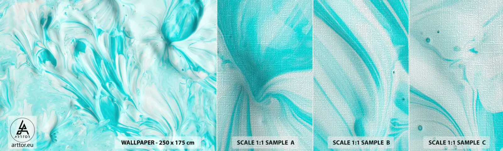 Fototapeten Muster Premium Canvas - Für immer zusammen - Abstraktion, Stück, Boho - 100x30 cm