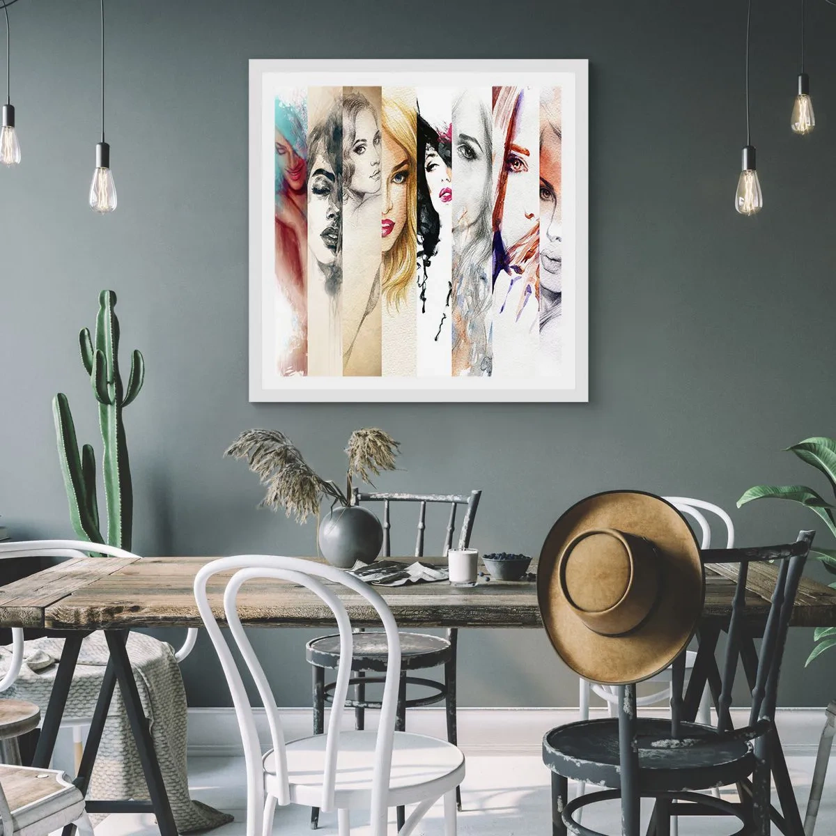 Poster in einem weißen Rahmen - Und es ist immer DU - 30x30 cm