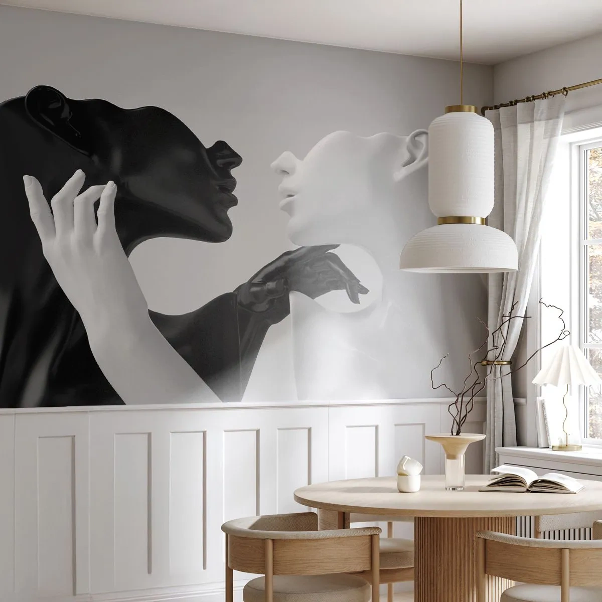 Fototapete Premium Canvas - Anziehung - Begierde - Abstraktion, Mannequin, Statue - 350x256 cm