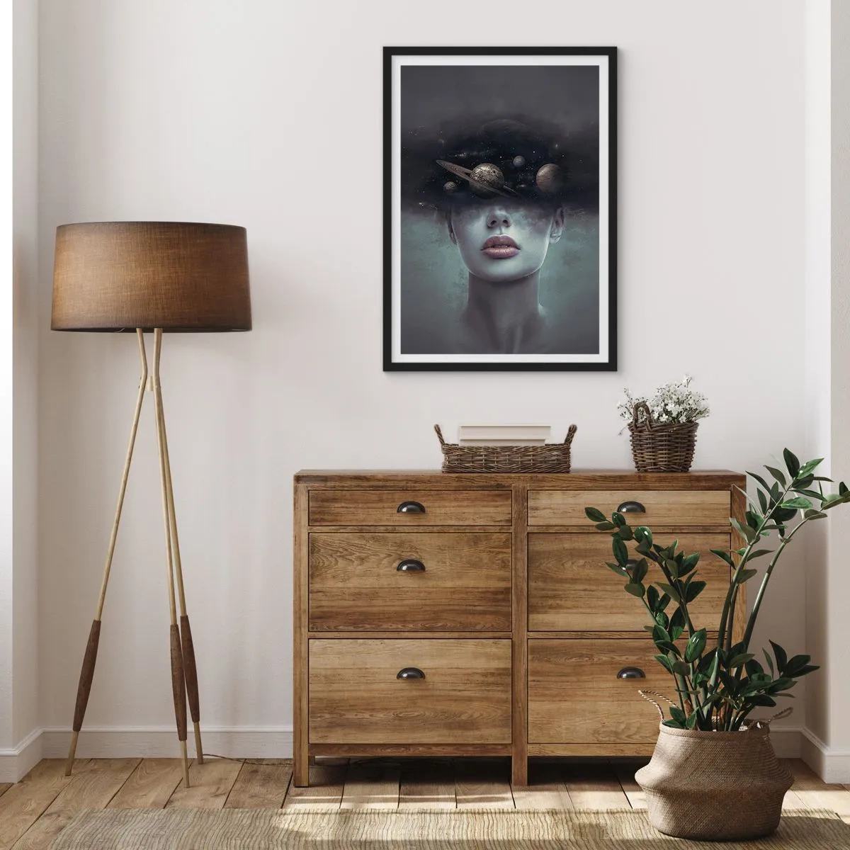 Poster in einem schwarzem Rahmen - Und die Planeten spielen verrückt ... - 61x91 cm