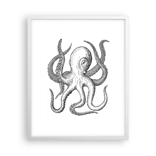 Poster in einem weißen Rahmen - Mit den Wellen tanzen - 40x50 cm