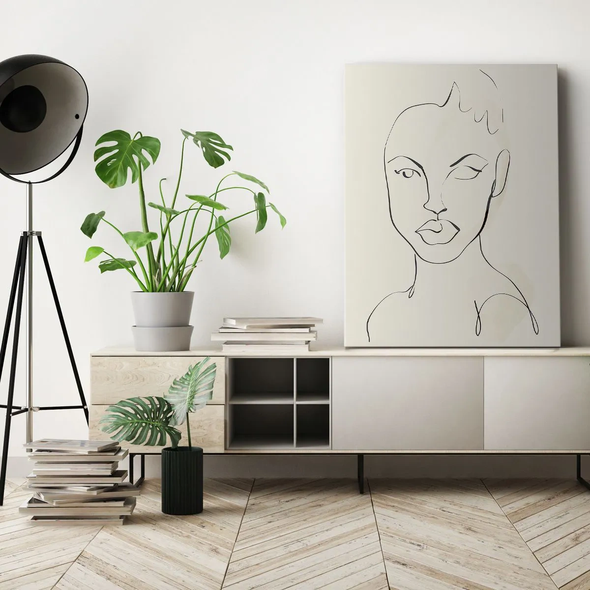 Bild auf Leinwand - Leinwandbild - Umriss der Sinnlichkeit - 45x80 cm