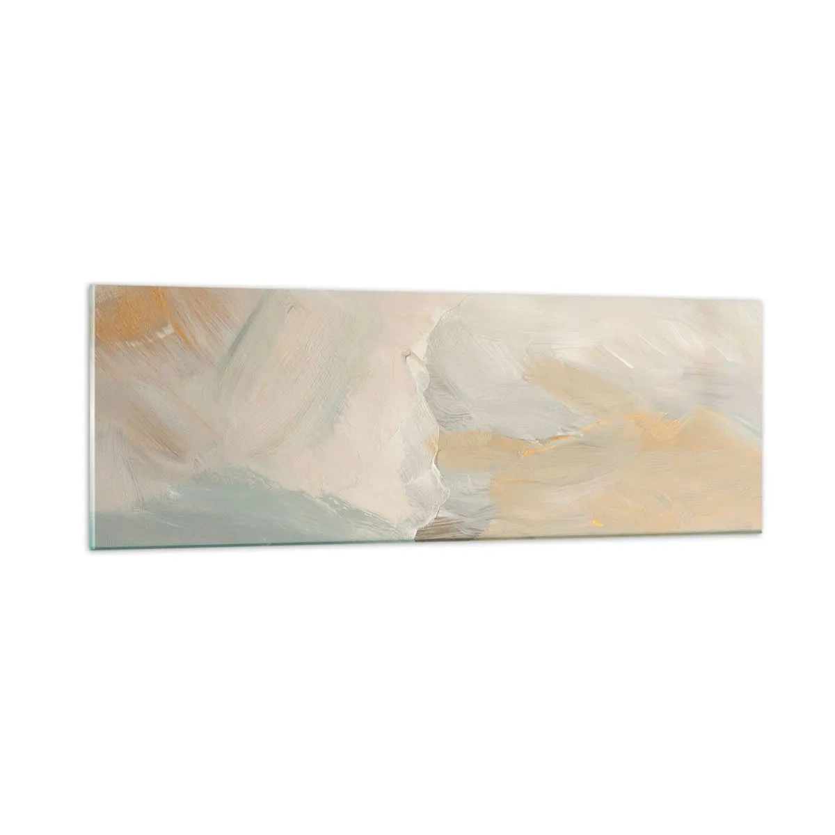 Glasbild - Bild auf glas - Abstraktion – das Land der Sanftheit - 90x30 cm