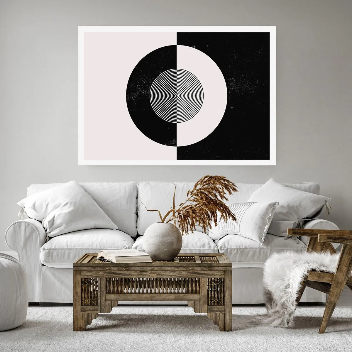 Poster - Harmonie in Schwarz und Weiß - 40x30 cm
