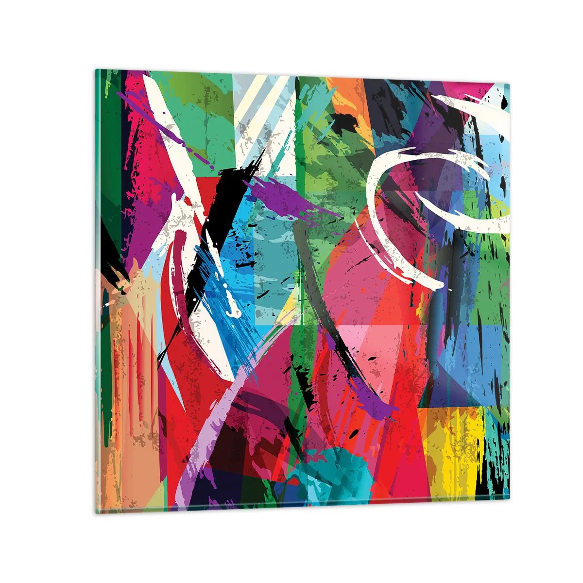 Glasbild - Bild auf glas - Schnell, spritzig und springt - 70x70 cm