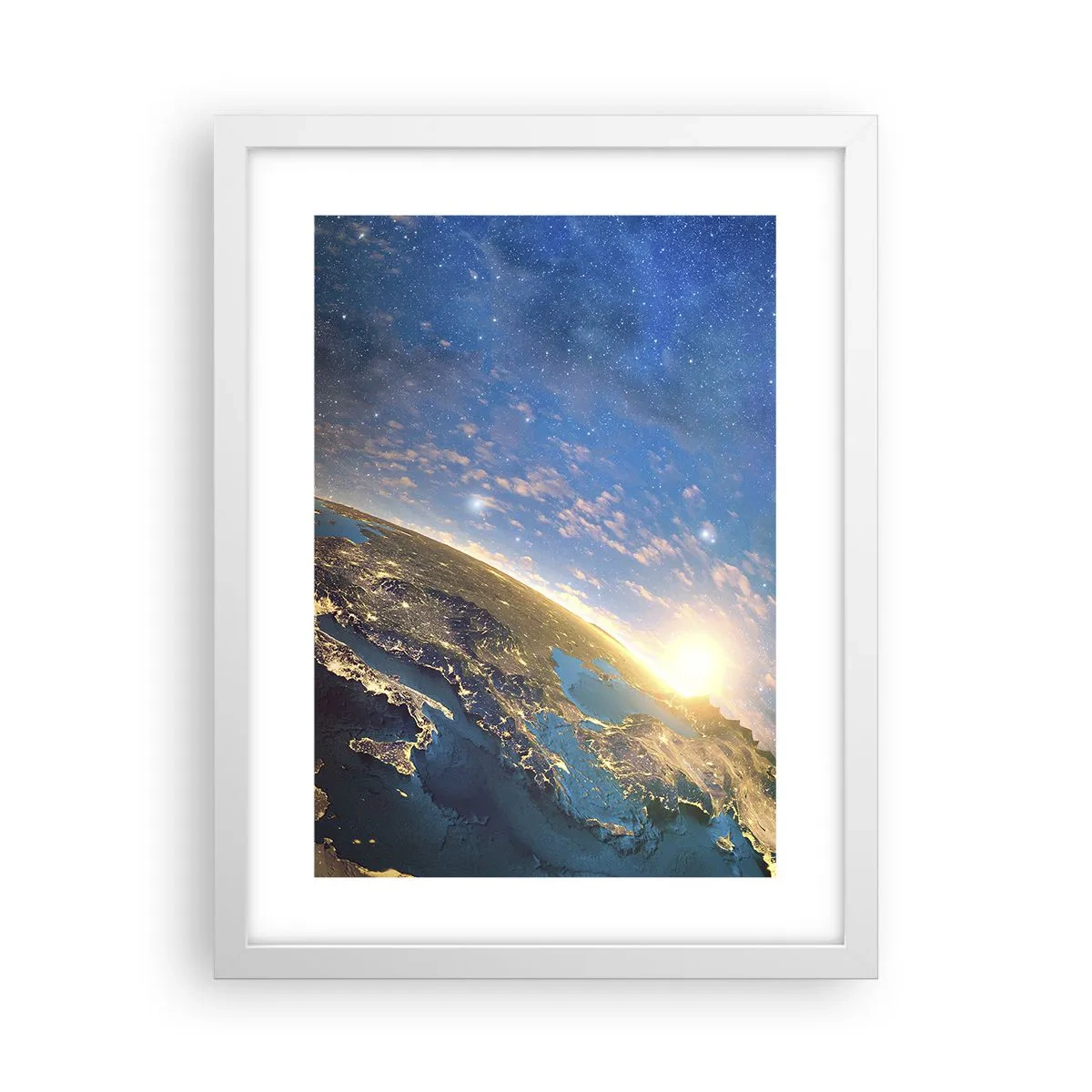 Poster in einem weißen Rahmen - Schauen wir uns aus der Ferne an - 30x40 cm