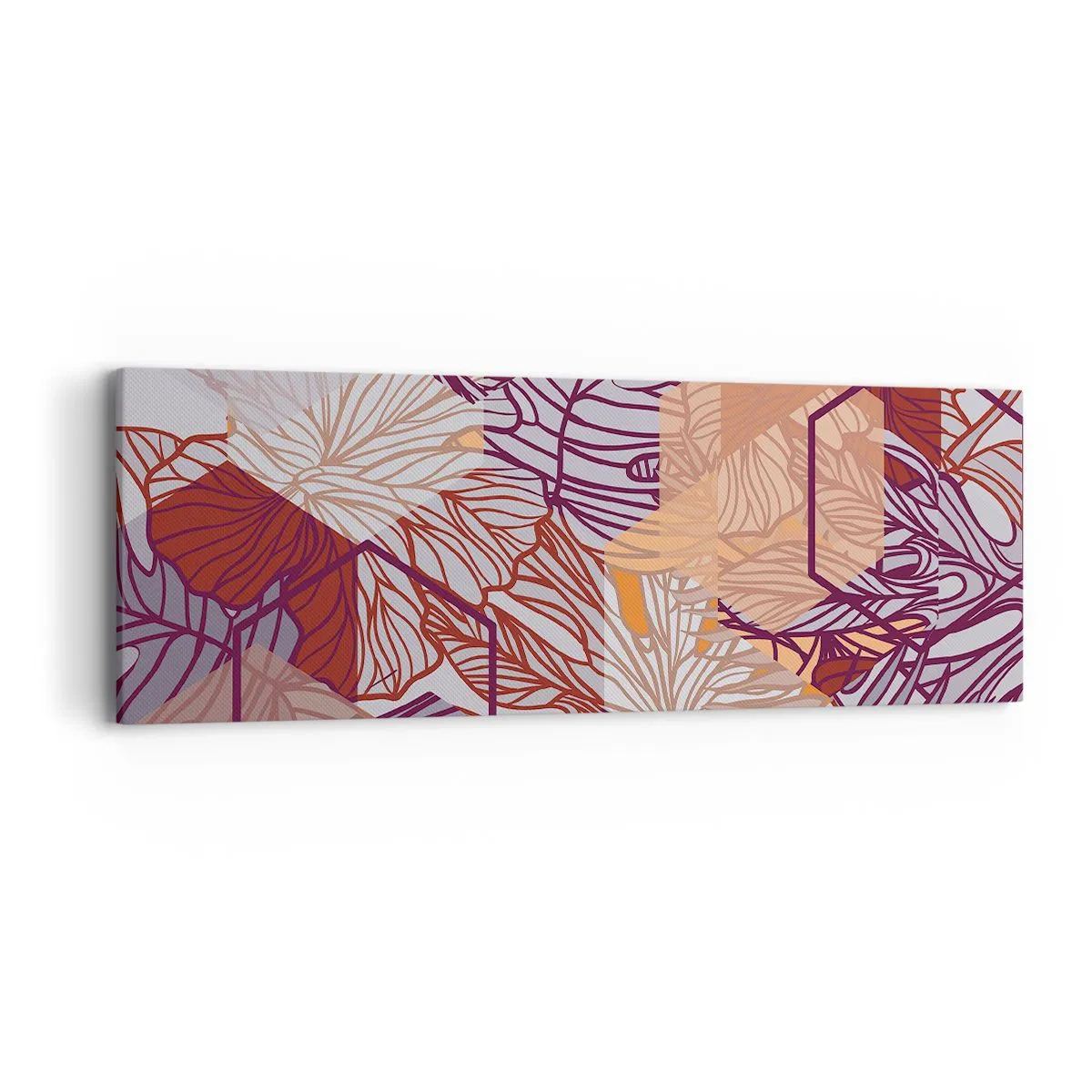 Bild auf Leinwand - Leinwandbild - Unmögliche Beziehung zwischen Geometrie und Natur - 90x30 cm