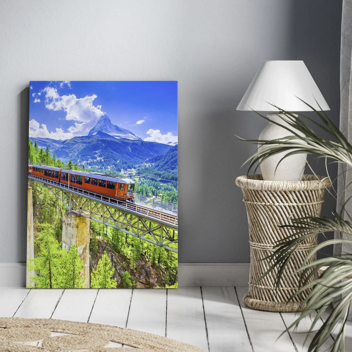 Bild auf Leinwand - Leinwandbild - Jetzt sind Alpen dran - 65x120 cm
