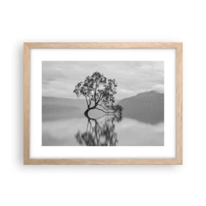 Poster in einem Rahmen aus heller Eiche - Es gibt so ein Land - 40x30 cm