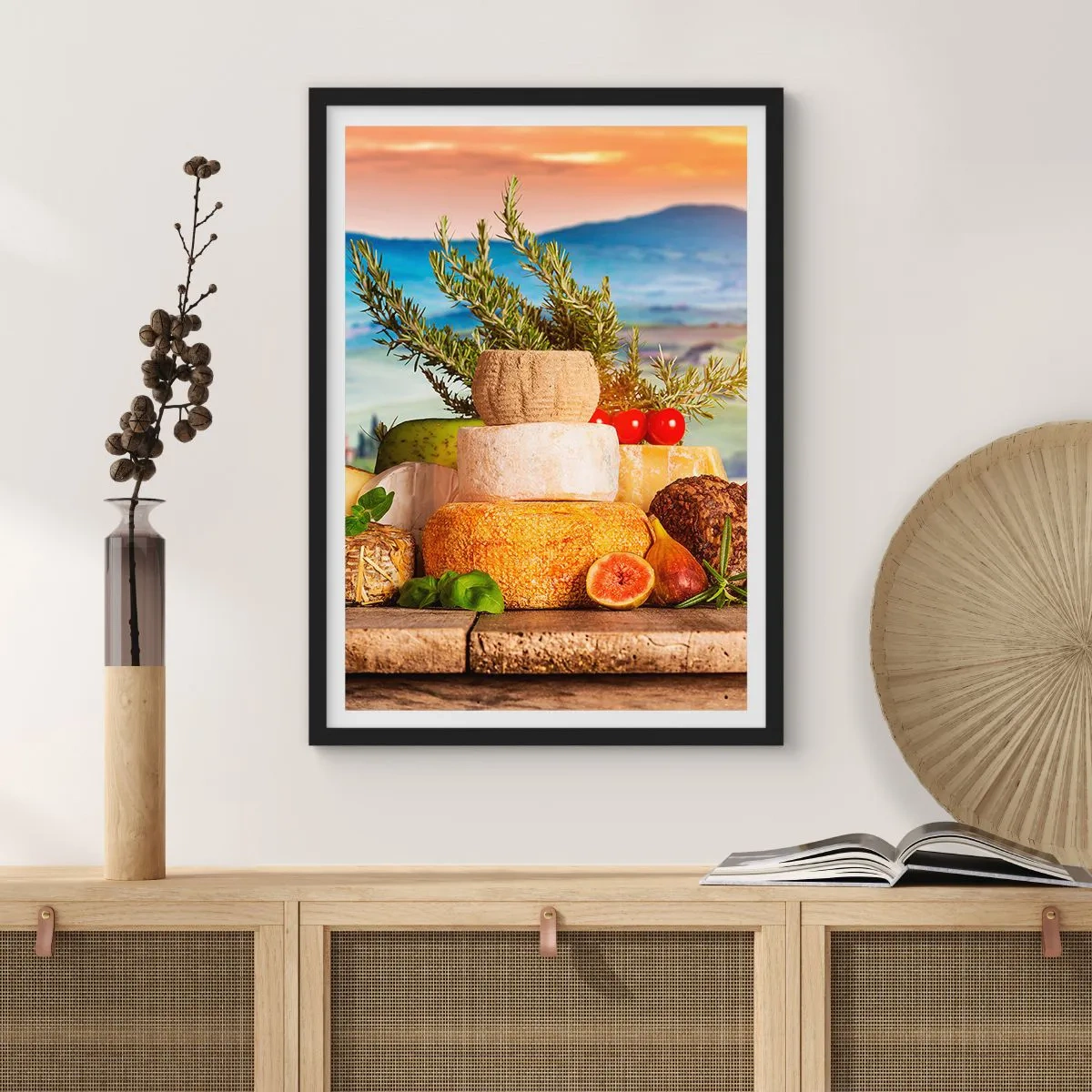 Poster in einem schwarzem Rahmen - Die italienische Lebensfreude - 30x40 cm