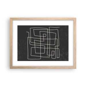 Poster in einem Rahmen aus heller Eiche - Nicht so einfach - 40x30 cm