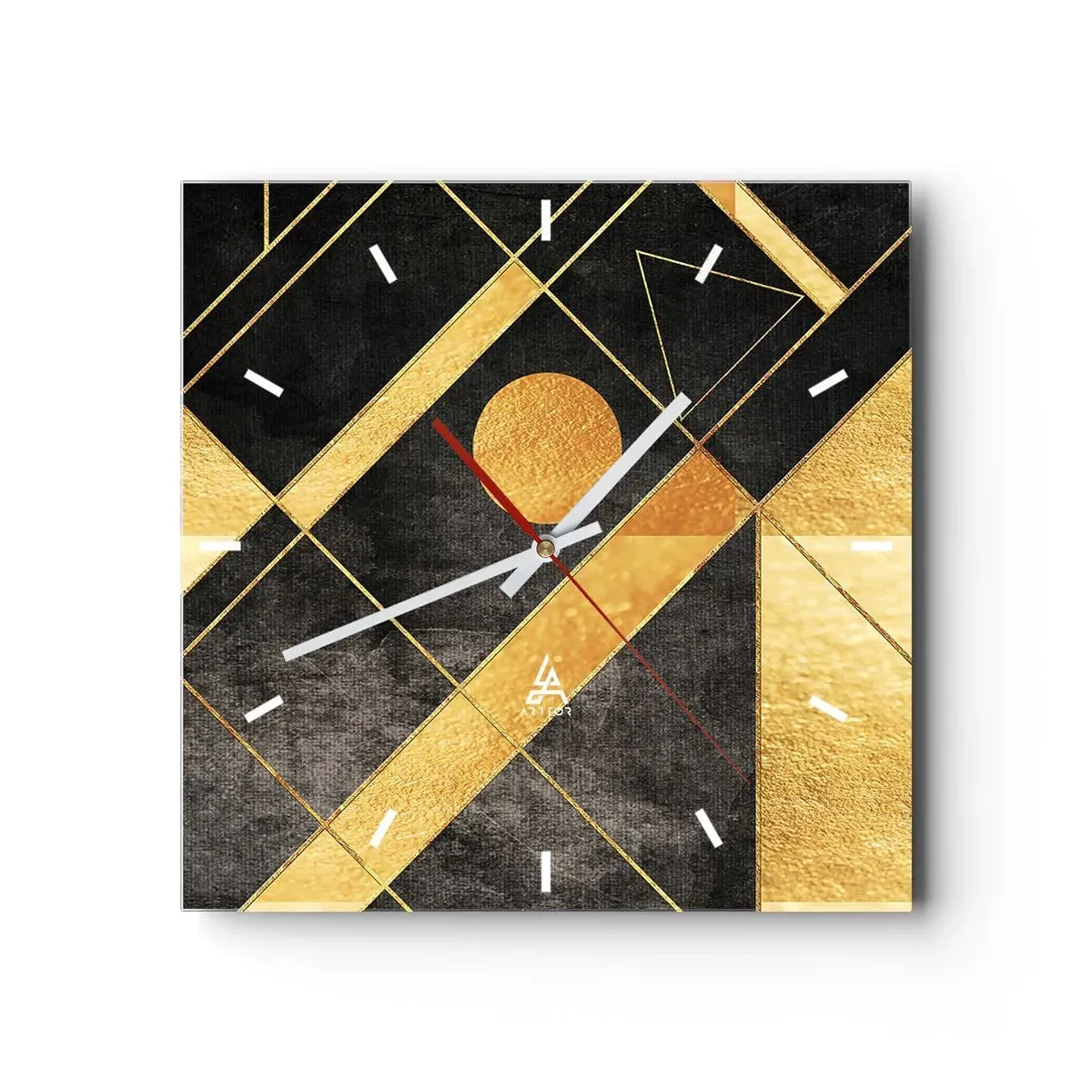 Wanduhr - Glasuhr - Die Sonne der Wüste - 40x40 cm