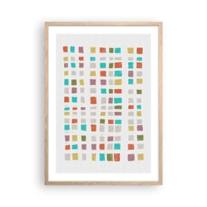 Poster in einem Rahmen aus heller Eiche - Unbekanntes Spiel - 50x70 cm