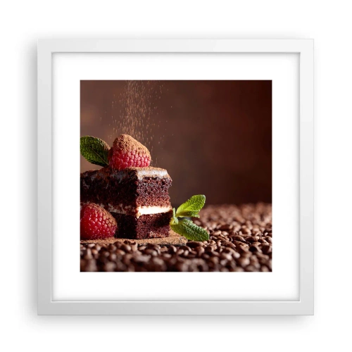 Poster in einem weißen Rahmen - Das Leben ist süß - 30x30 cm