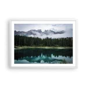 Poster in einem weißen Rahmen - Leise, leise, lass uns das Trinkwasser nicht wecken ... - 70x50 cm