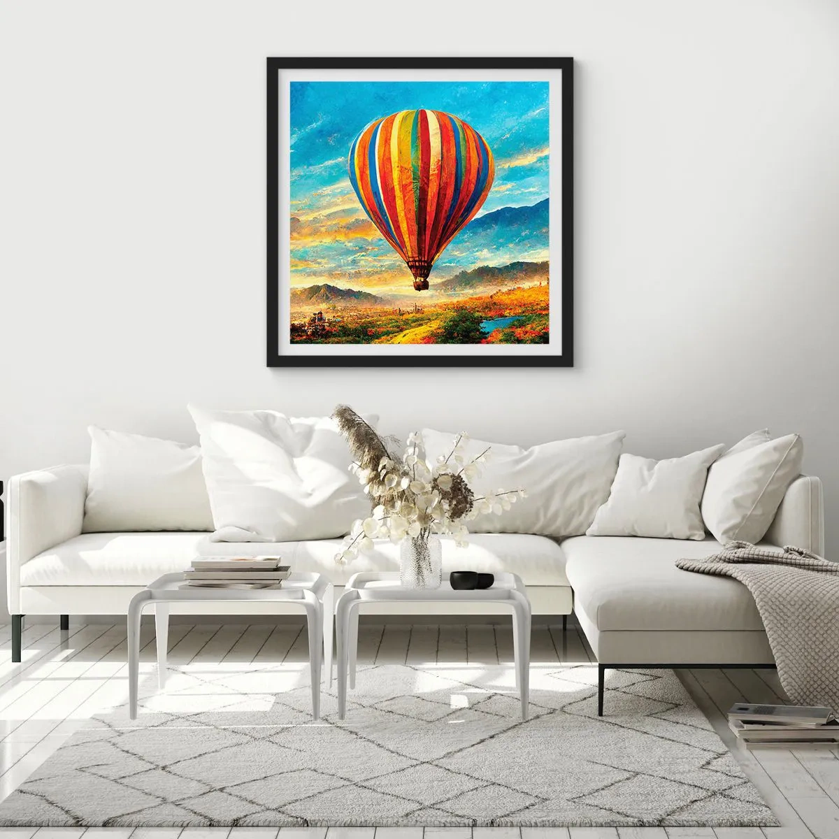 Poster in einem schwarzem Rahmen - In der Stille sieht man mehr - 30x30 cm