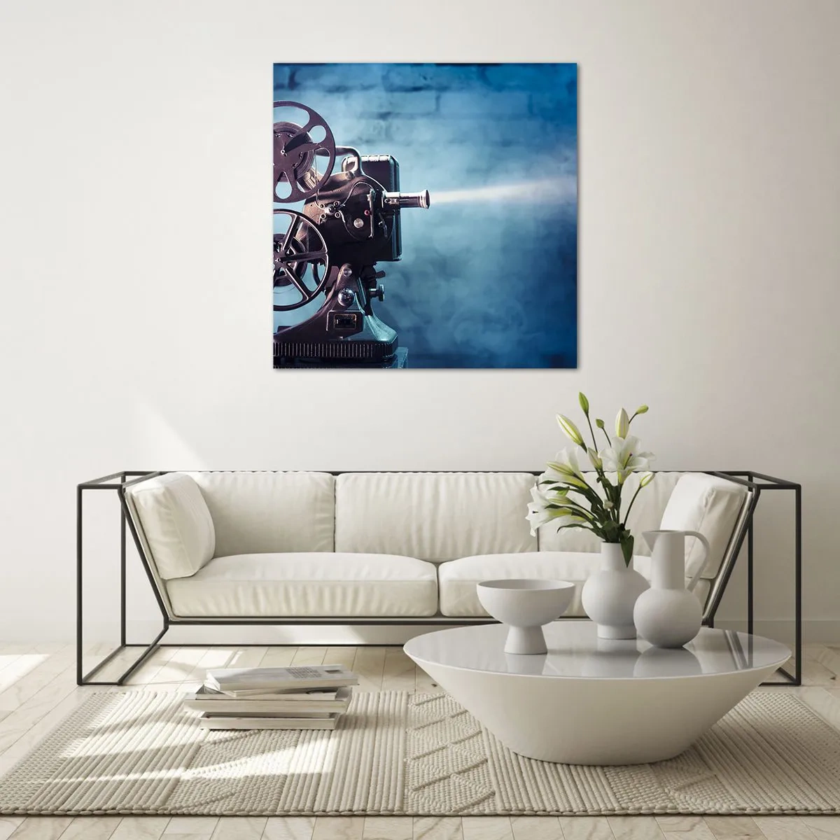 Glasbild - Bild auf glas - Im alten Kino - 70x70 cm