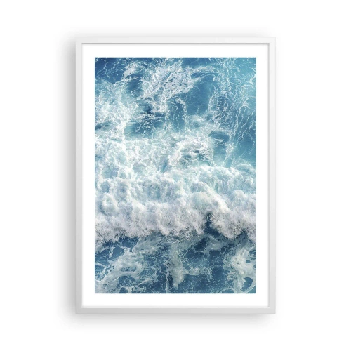 Poster in einem weißen Rahmen - Freudig und springend - 50x70 cm