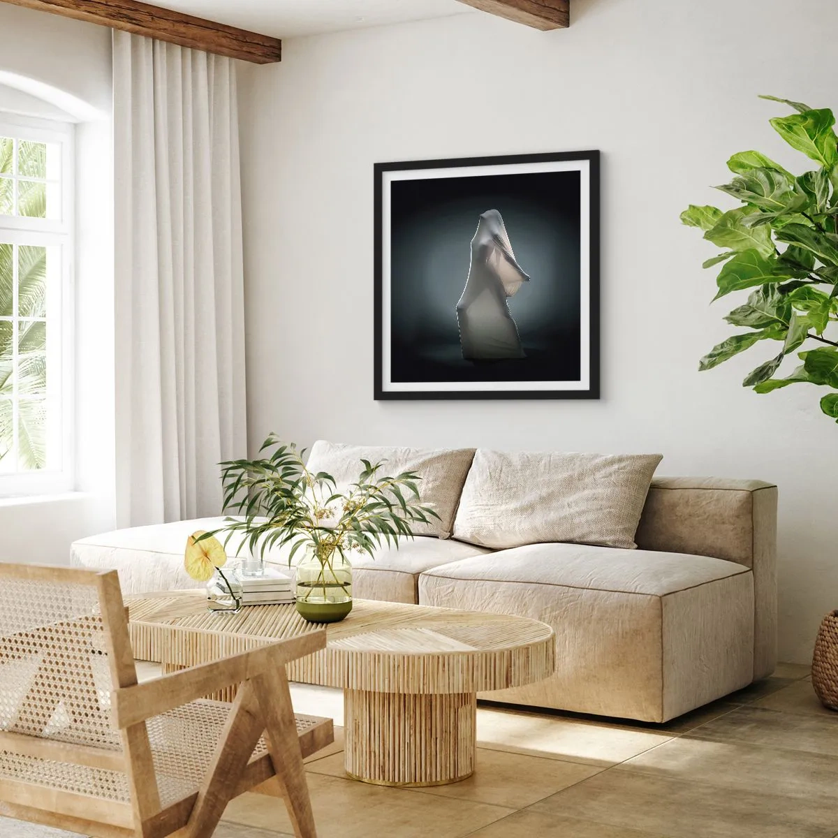 Poster in einem schwarzem Rahmen - Versteckte Wünsche - 50x50 cm