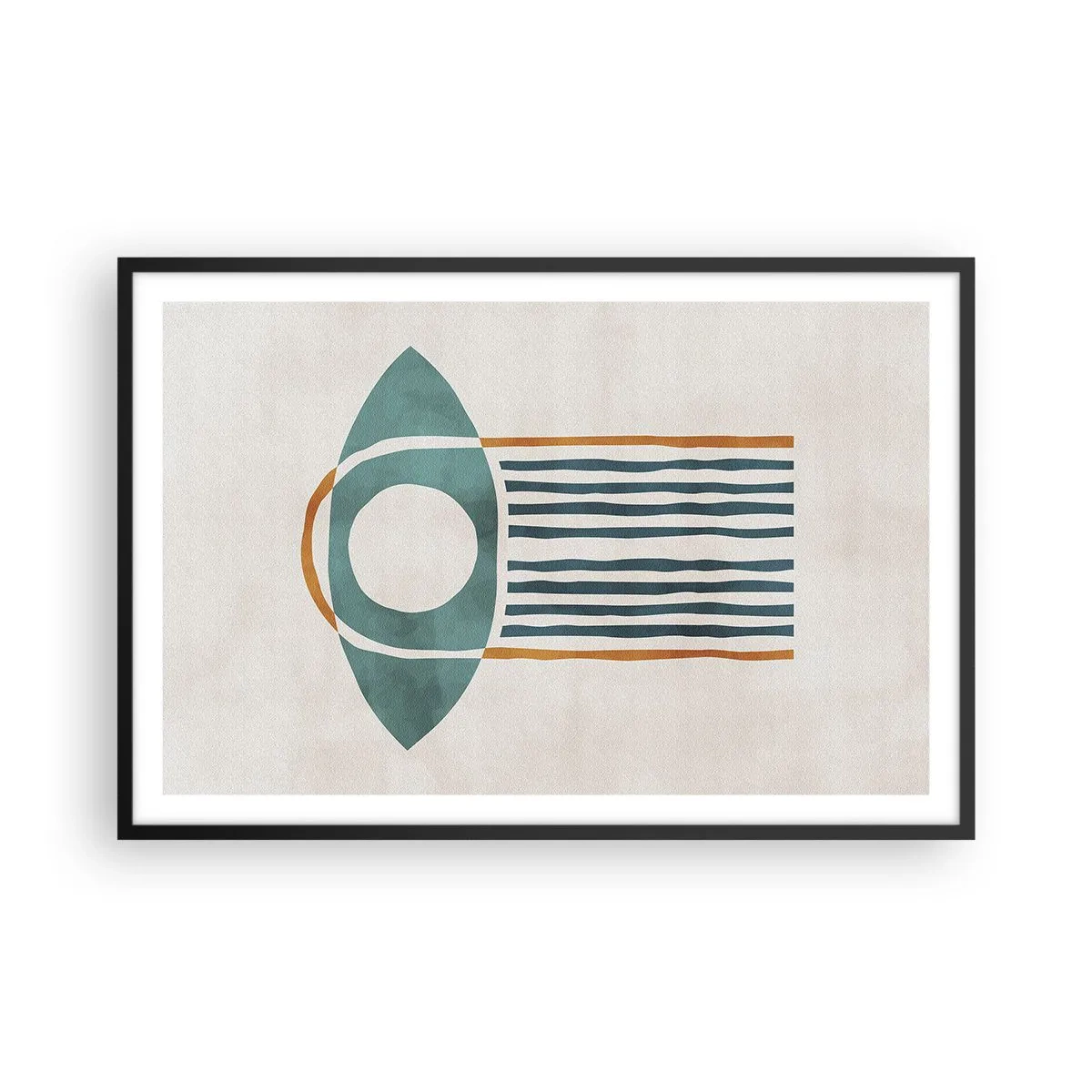 Poster in einem schwarzem Rahmen - Zeichen und Rituale - 91x61 cm