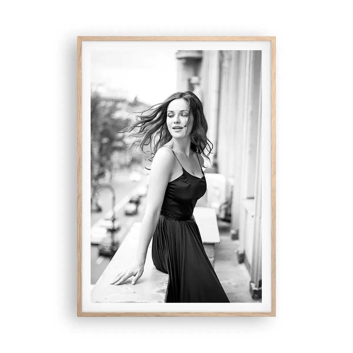 Poster in einem Rahmen aus heller Eiche - Bestimmt ein Pariser - 70x100 cm