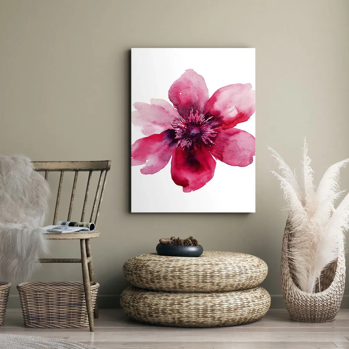 Bild auf Leinwand - Leinwandbild - Ein nach Karmin duftender Kuss - 45x80 cm