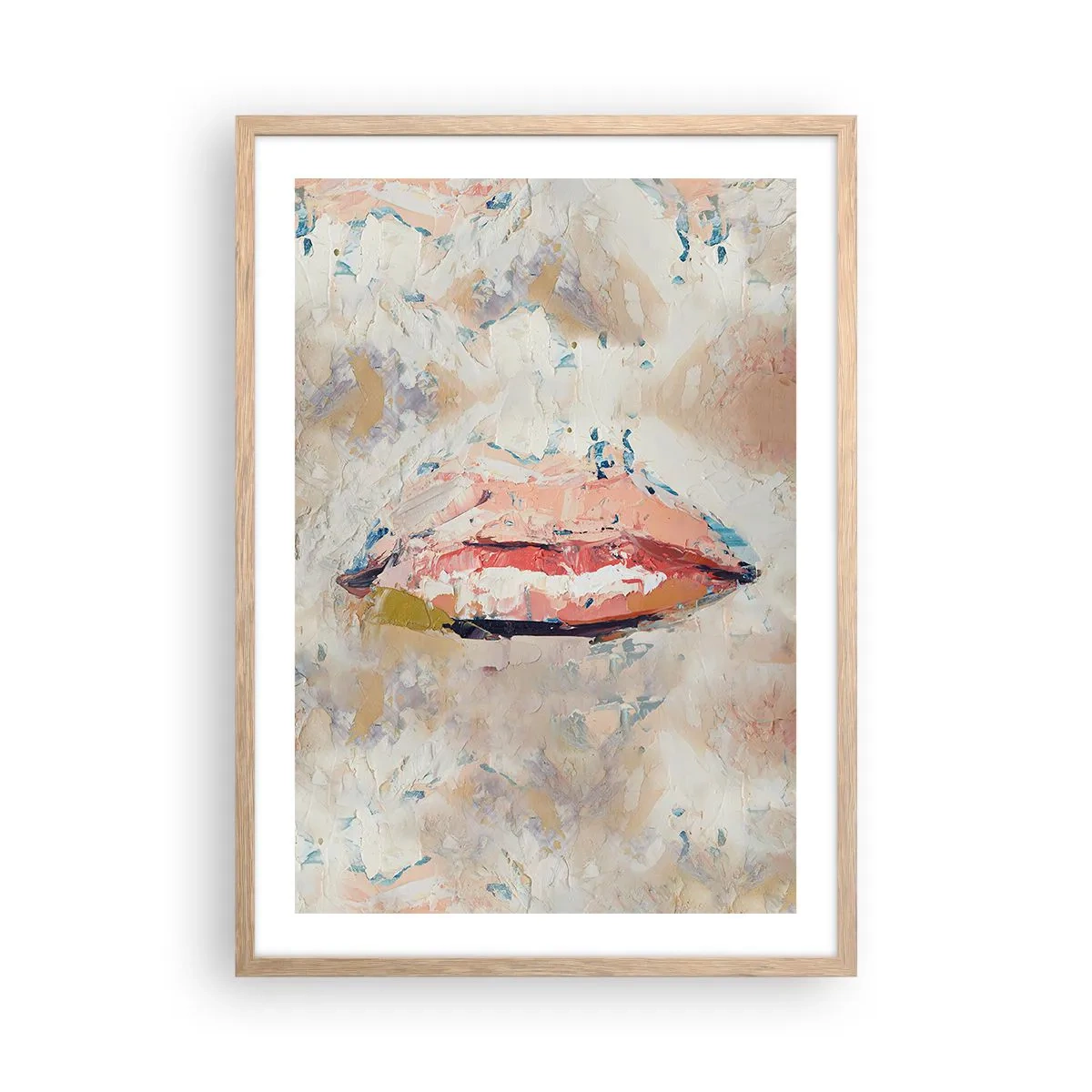 Poster in einem Rahmen aus heller Eiche - Es weckt die Sinne - 50x70 cm