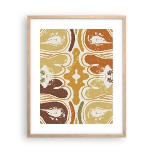 Poster in einem Rahmen aus heller Eiche - Sentimentale Abstraktion - 40x50 cm