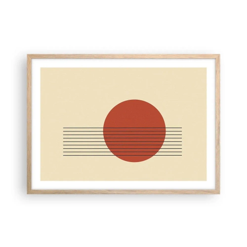 Poster in einem Rahmen aus heller Eiche - Immer wieder und weiter - 70x50 cm