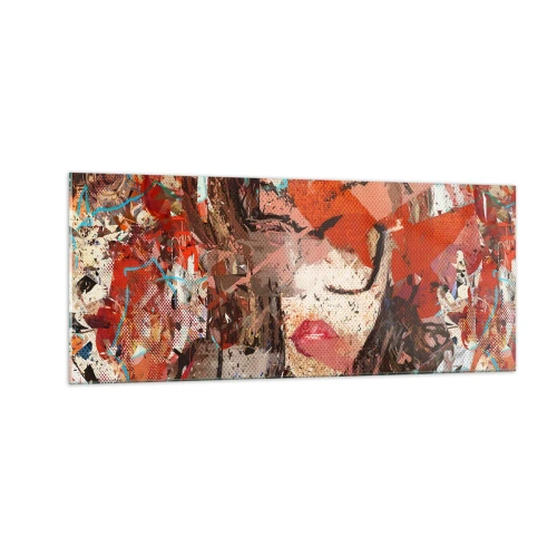 Glasbild - Bild auf glas - Niemand weiß, was du wirklich bist - 100x40 cm