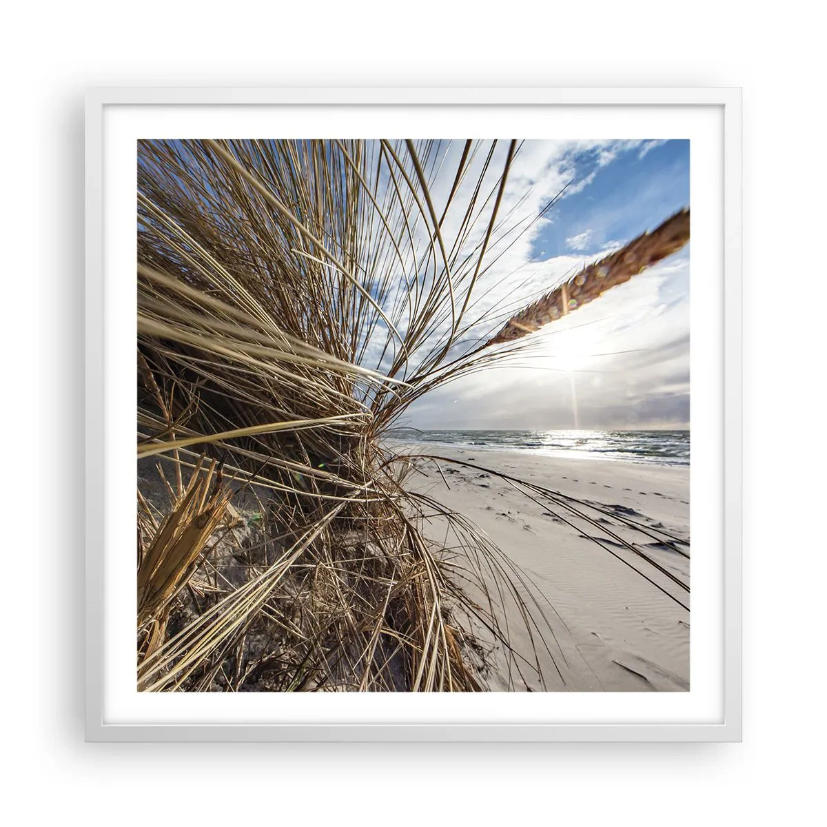 Poster in einem weißen Rahmen - Ein Treffen der Elemente der Natur - 60x60 cm