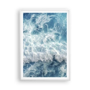 Poster in einem weißen Rahmen - Freudig und springend - 70x100 cm