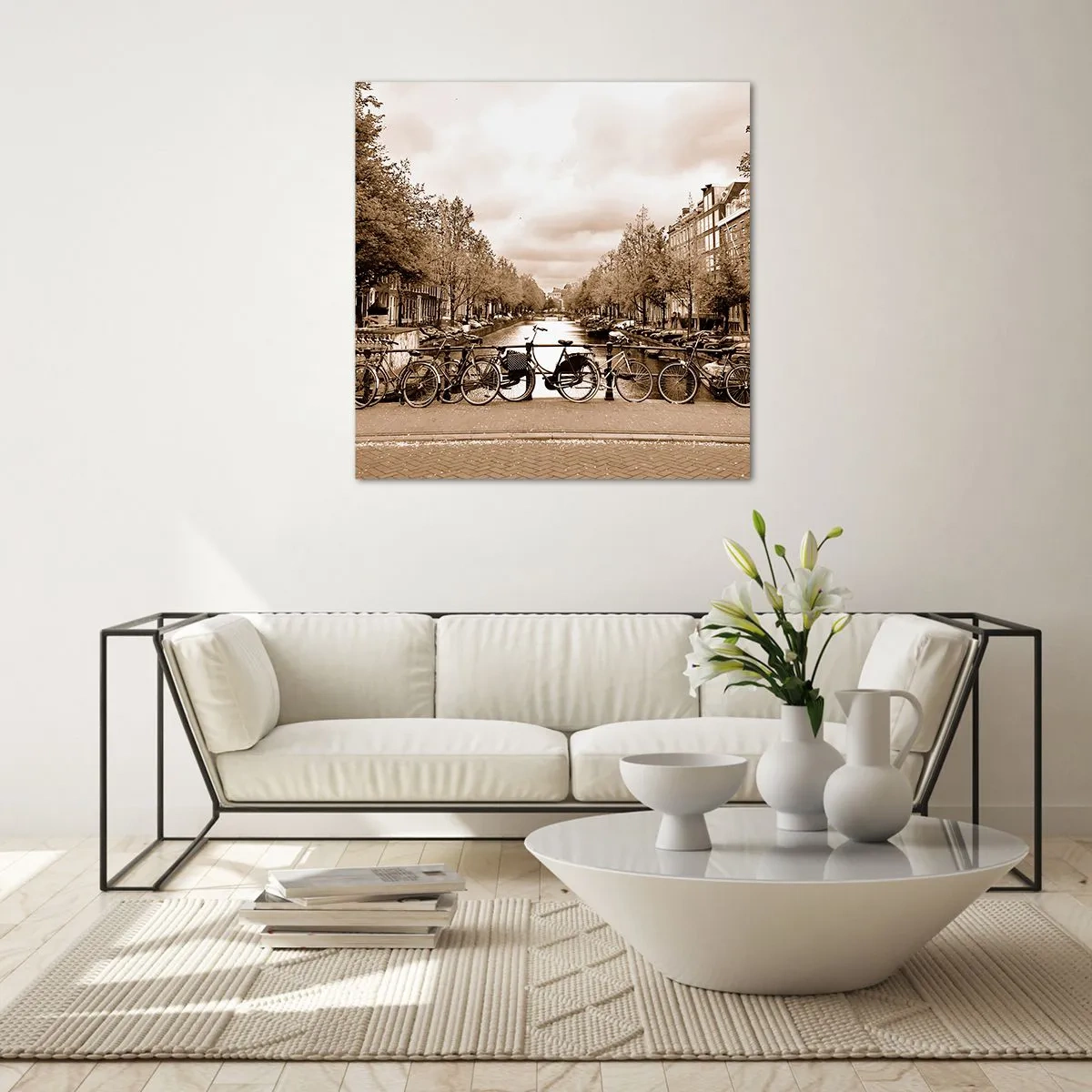 Glasbild - Bild auf glas - Niederländische Atmosphäre - 50x50 cm