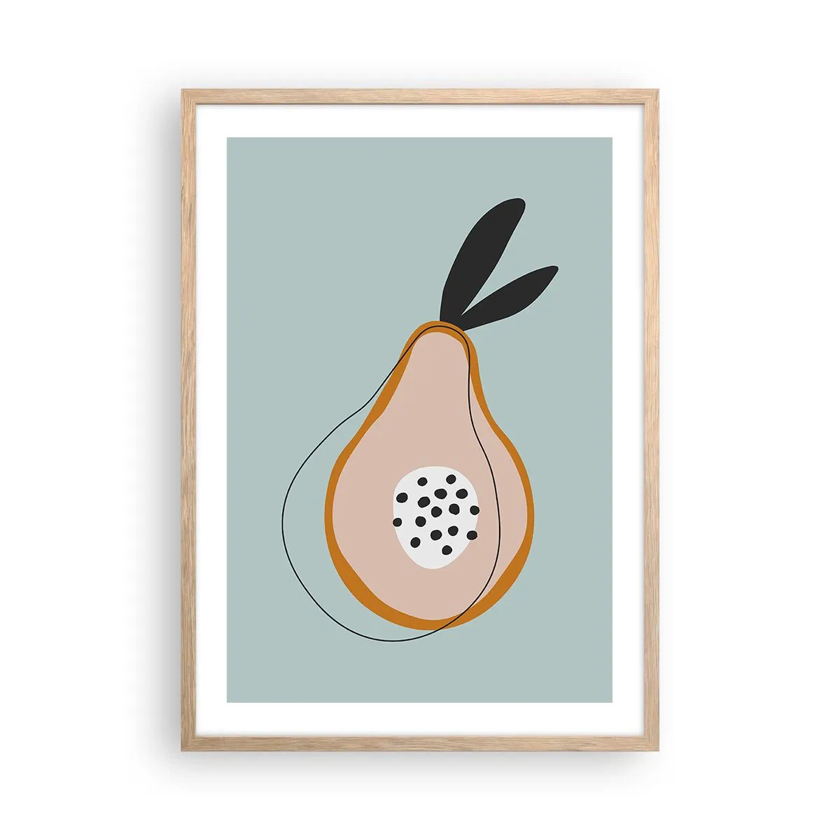 Poster in einem Rahmen aus heller Eiche - Durchdringe die Natur der Dinge - 50x70 cm