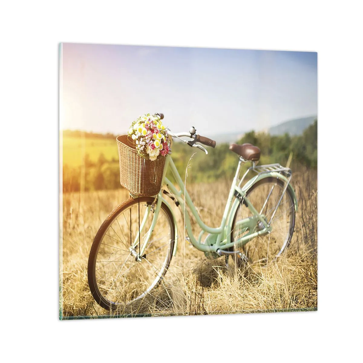 Glasbild - Bild auf glas - Ich bleibe eine Weile hier - 30x30 cm