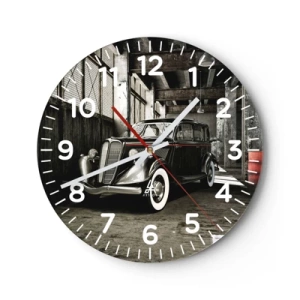 Wanduhr - Glasuhr - Die ewige Eleganz der 1930er Jahre - 30x30 cm