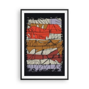 Poster in einem schwarzem Rahmen - Spontane Komposition - 61x91 cm