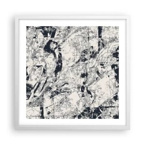 Poster in einem weißen Rahmen - Durchdringung der Gegensätze - 50x50 cm