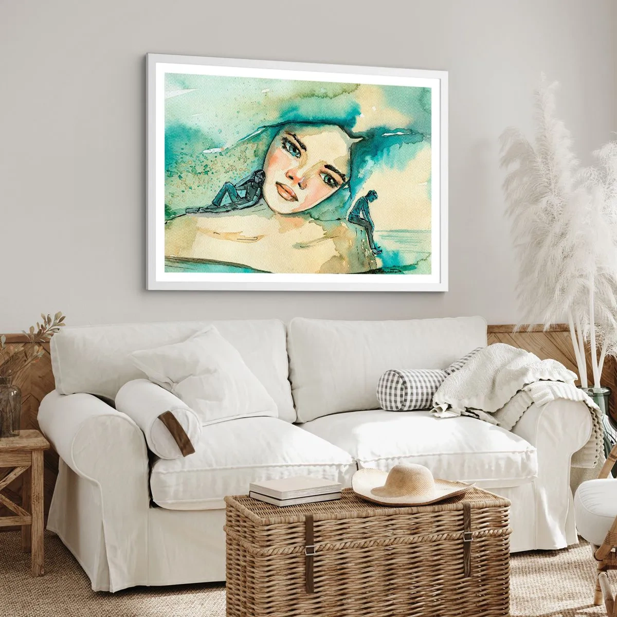 Poster in einem weißen Rahmen - Bin ich blau? - 50x40 cm