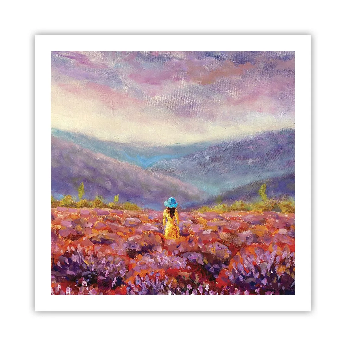 Poster - In einer Lavendelwelt - 60x60 cm