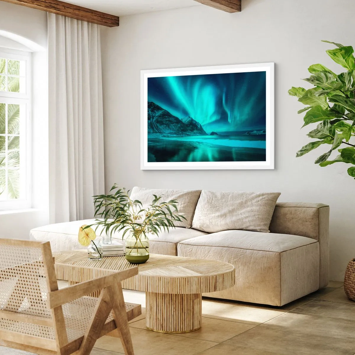 Poster in einem weißen Rahmen - Wunder des Nordens - 40x30 cm