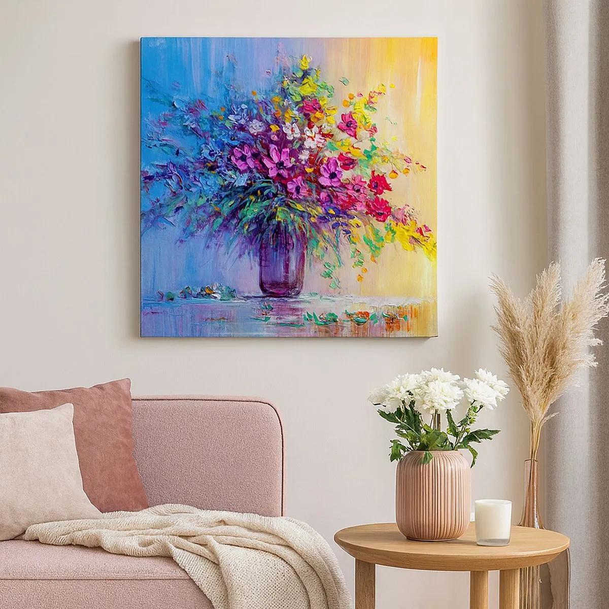 Bild auf Leinwand - Leinwandbild - Sommergeschenk der Wiese - 30x30 cm